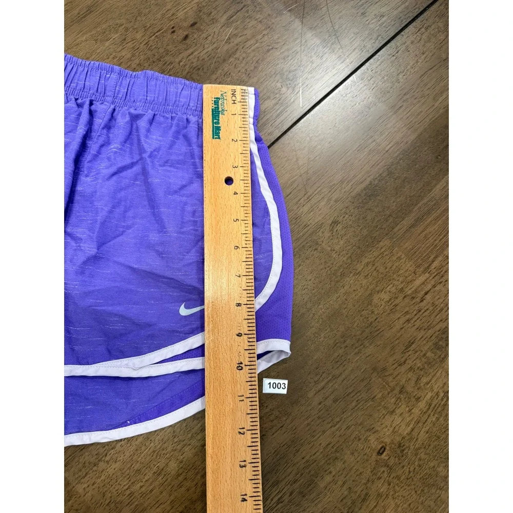 Nike Dri-FIT‎ Tempo Running Shorts Womens XS Purple Space Dye Mesh Trim Athletic